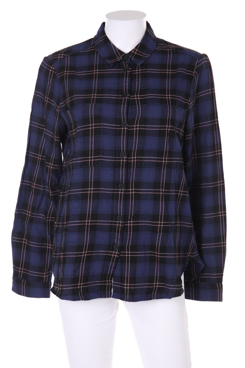 Q/S designed by s.Oliver - Hemd-Bluse mit Karo-Muster mit aufgesetzten Taschen - D 38