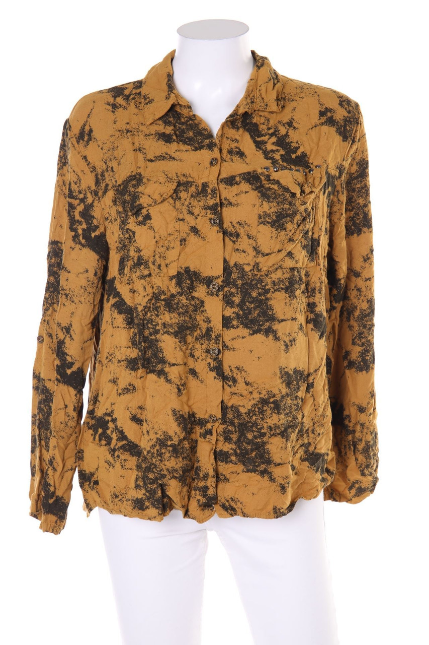 Sa´ Sa - Hemd-Bluse mit Print - D 42