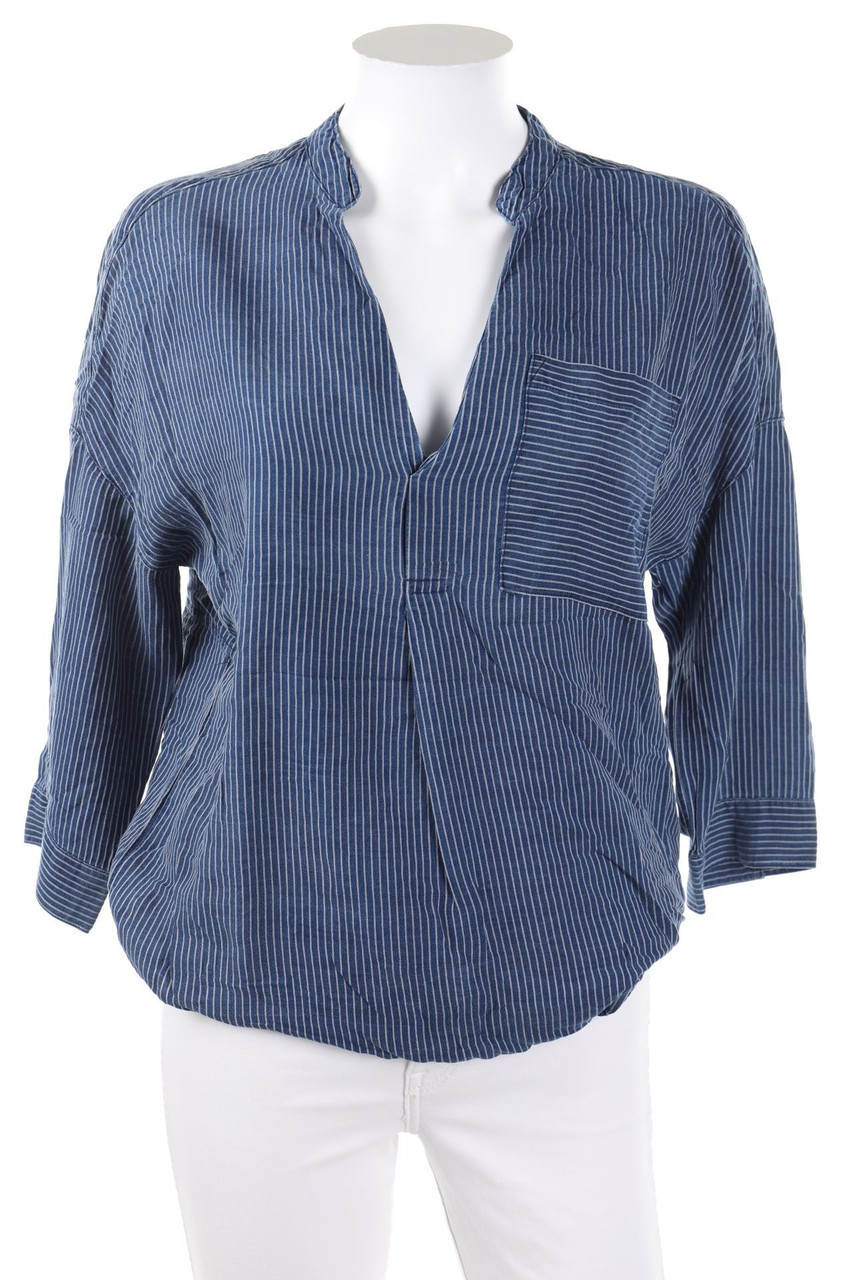 mavi - Bluse mit 3/4-Ärmel in Denim-Optik - S