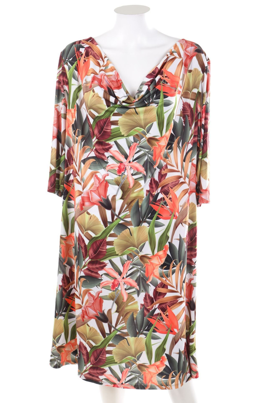 SOPHIA CURVY - Kleid mit Blumen-Print - L