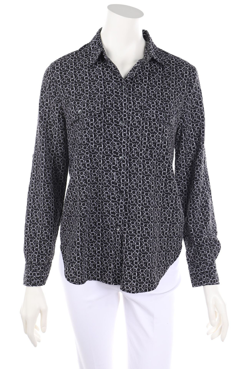 Calvin Klein - Allover-Logo-Bluse - S