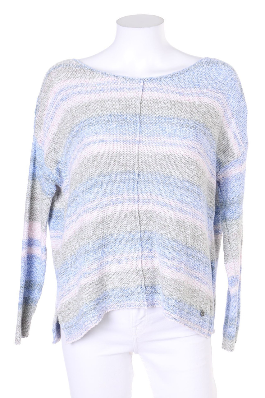 comma - Strick-Pullover mit Streifen - D 36