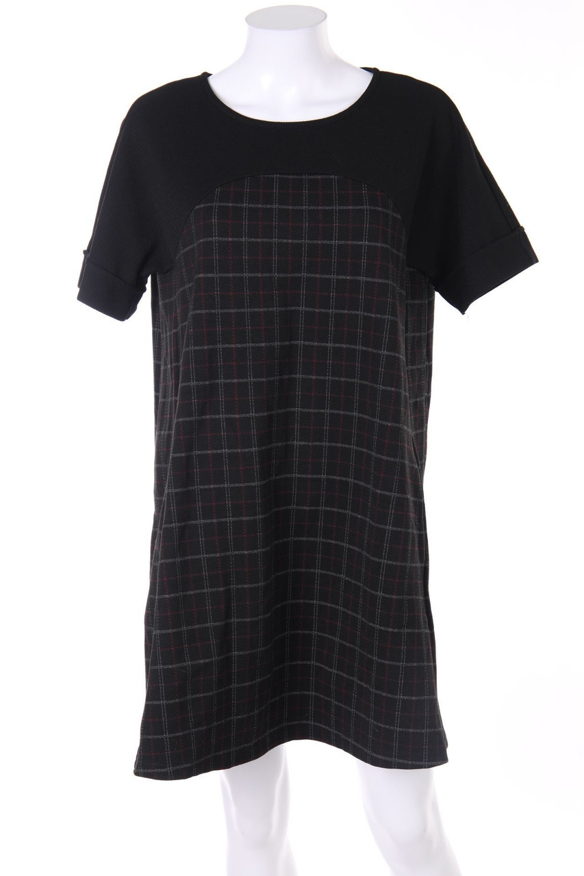 UNITED COLORS OF BENETTON - Kleid in A-Linie mit Karo-Muster - M