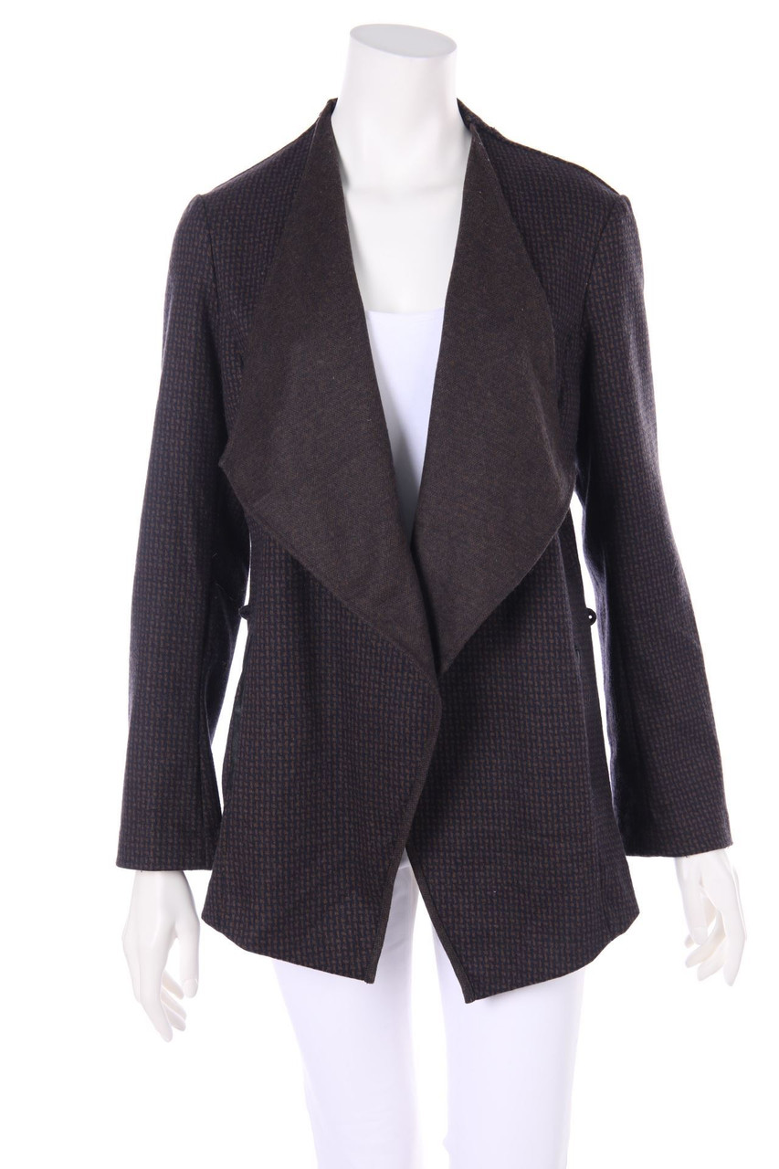 NAVYBOOT - Cardigan aus Woll-Mix mit Wasserfall-Ausschnitt - D 40