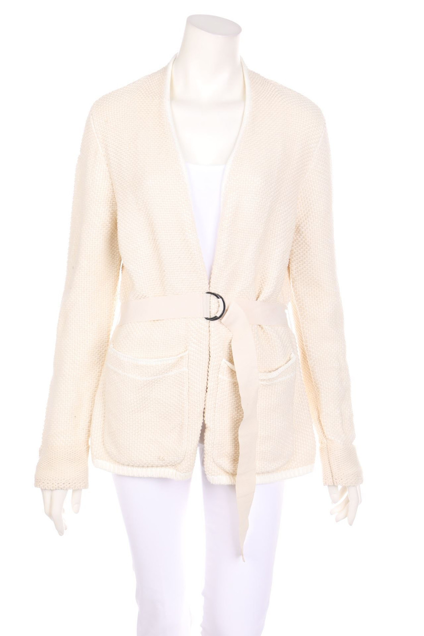 Marc O´Polo Pure - Cardigan aus Baumwoll-Mix mit Gürtel - L