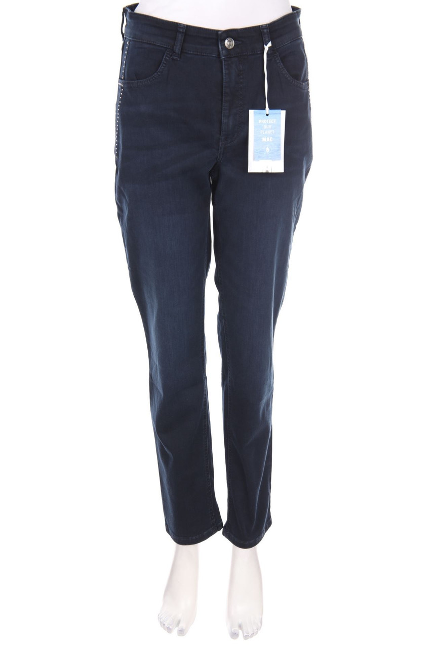 MAC - Used Look Skinny-Jeans mit Nieten - D 40