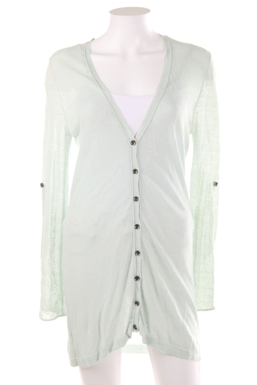 Ohne Label - Cardigan mit Roll-up-Manschette - M
