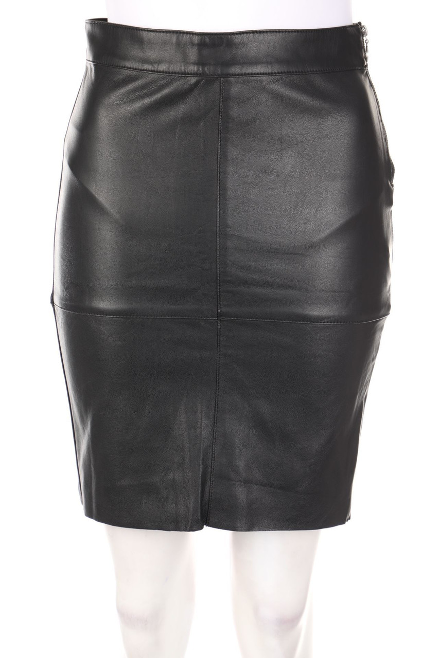 VERO MODA - Faux Leather-Rock mit Schlitz - XS
