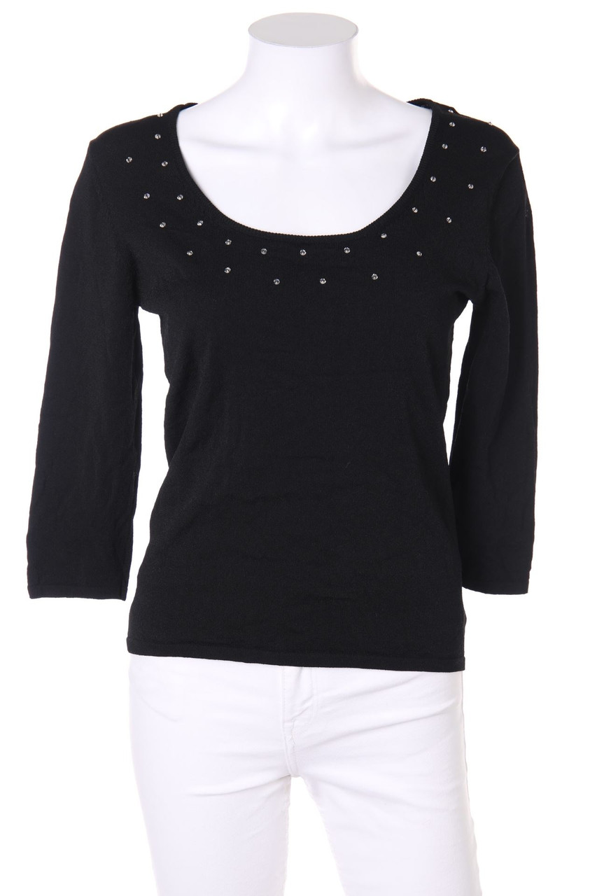 Ohne Label - 3/4-Arm-Shirt mit Pailletten - M