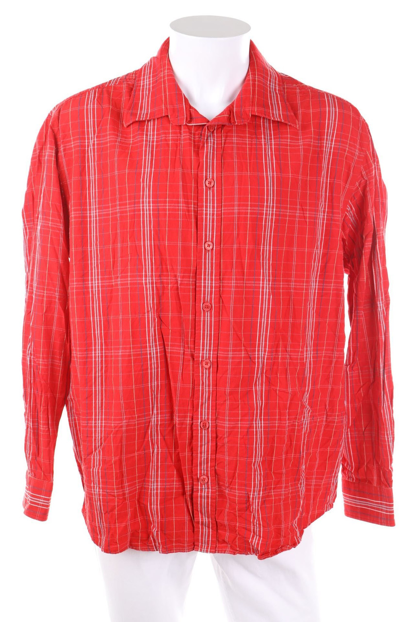 s.Oliver - kariertes Hemd mit Logo-Badge - XXL