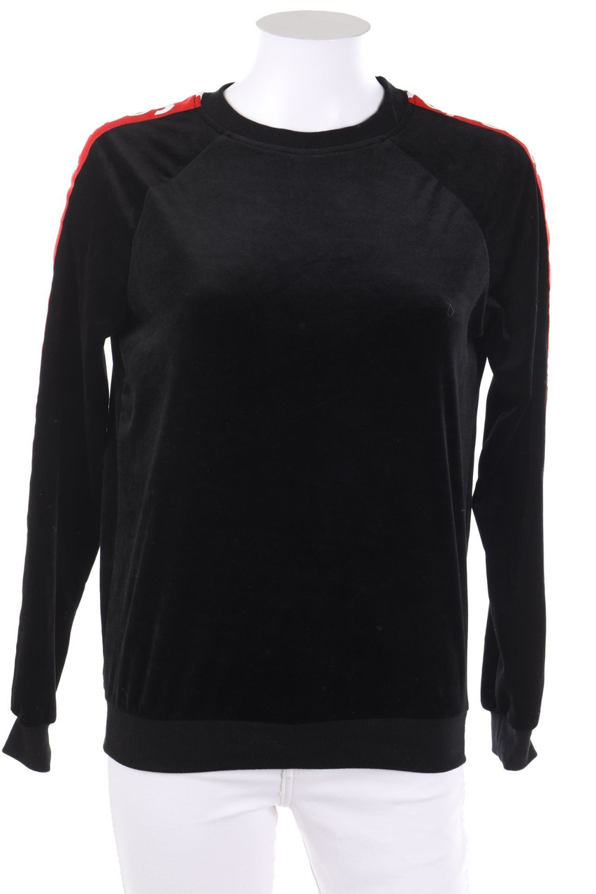 FB SISTER - Oversize-Sweatshirt aus Samt mit Statement-Print - XXS