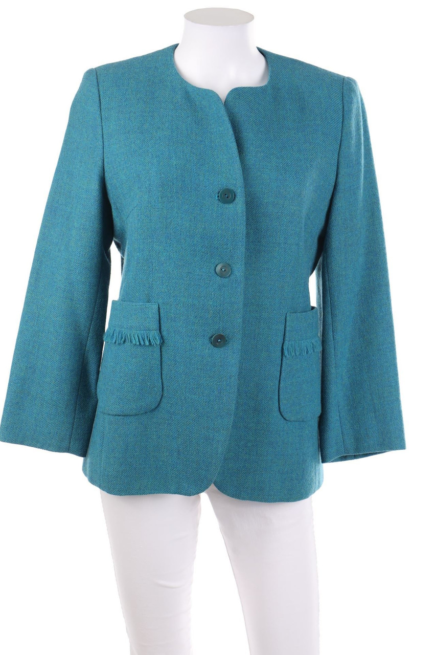 OLIVER GRANT - Walk-Blazer aus Wolle mit Fransen - D 40