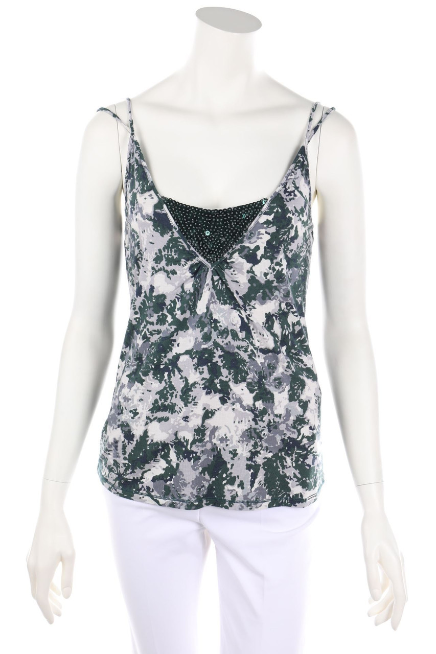 LIU JEANS by Liu Jo - Top mit floralem Muster mit Pailletten - M