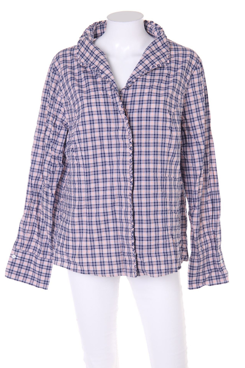 MARCO PECCI - Bluse mit Karo-Muster - D 46