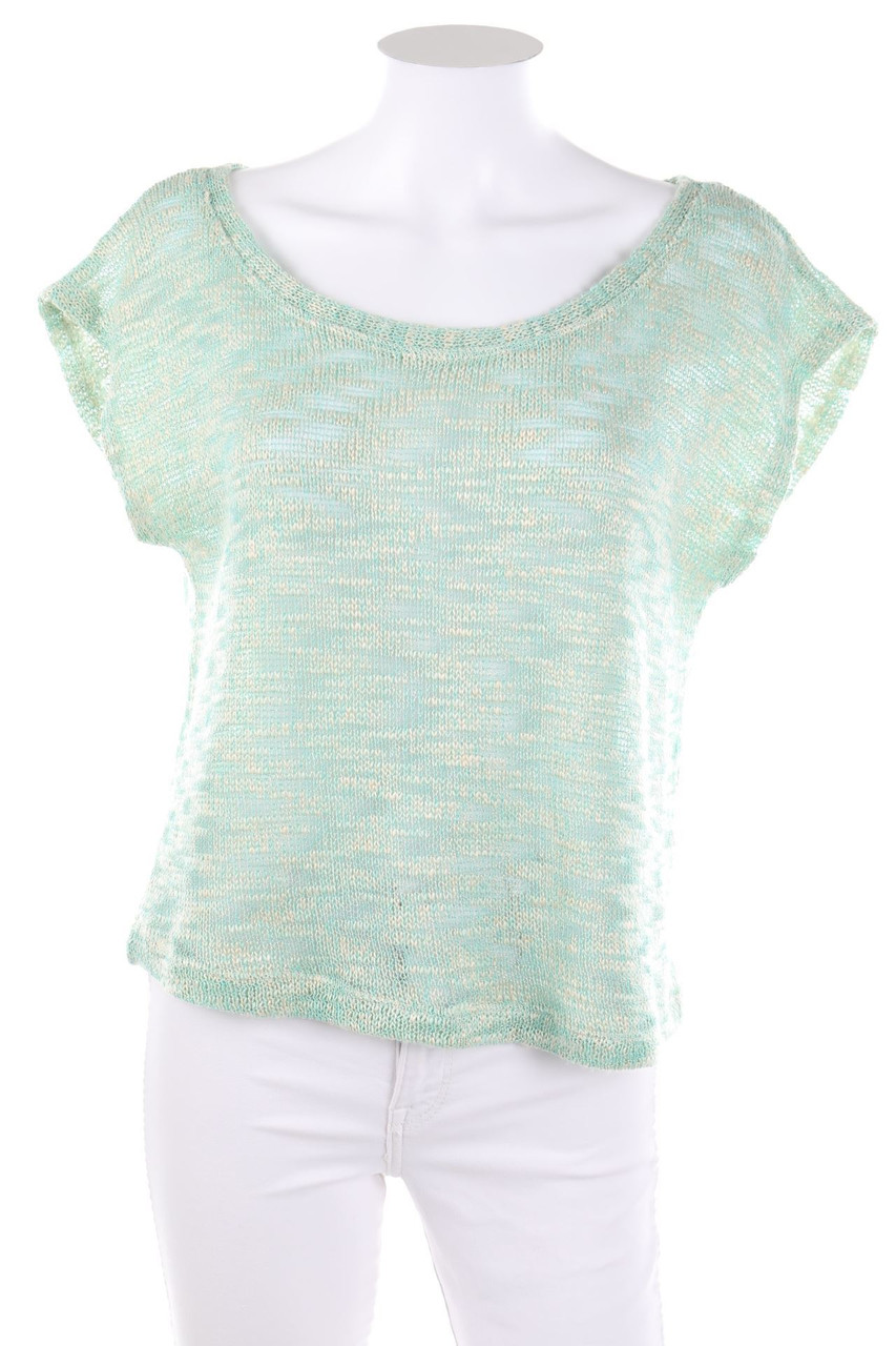 ZARA TRF - Kurzarm-Strick-Pullover - M