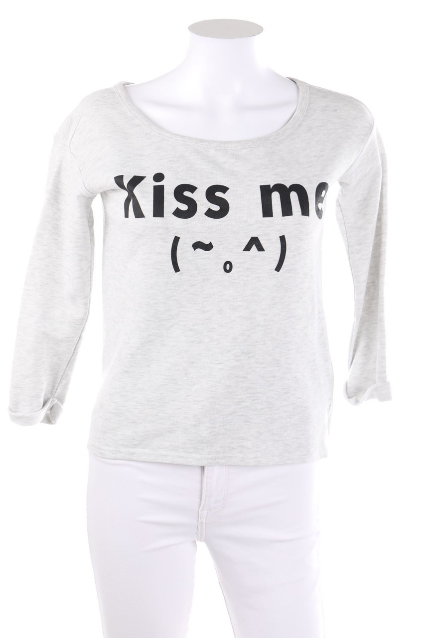 TALLY WEiJL - Vokuhila-Shirt mit Statement-Print - XXS