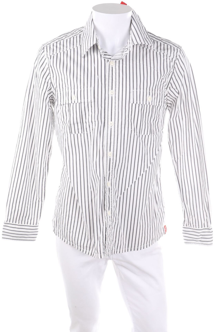 ESPRIT de corp - gestreiftes Hemd mit Logo-Badge - L