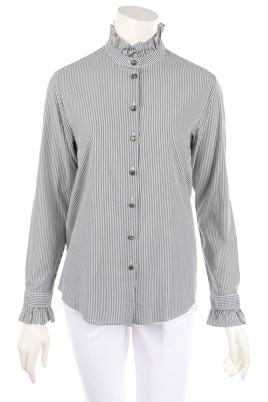 The Kooples - Streifen-Bluse mit Rüschen - XS