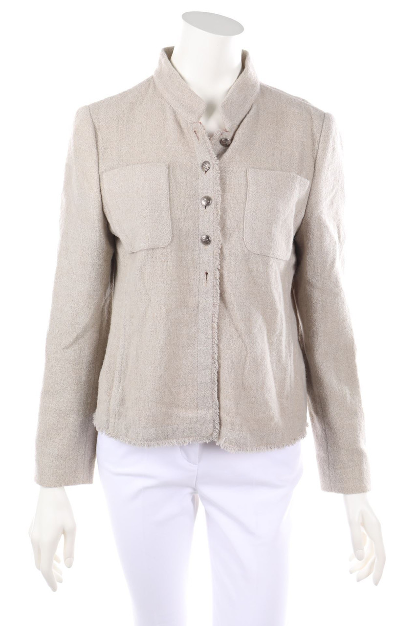 RENA LANGE - Jacke aus Woll-Mix mit aufgesetzten Taschen - D 38