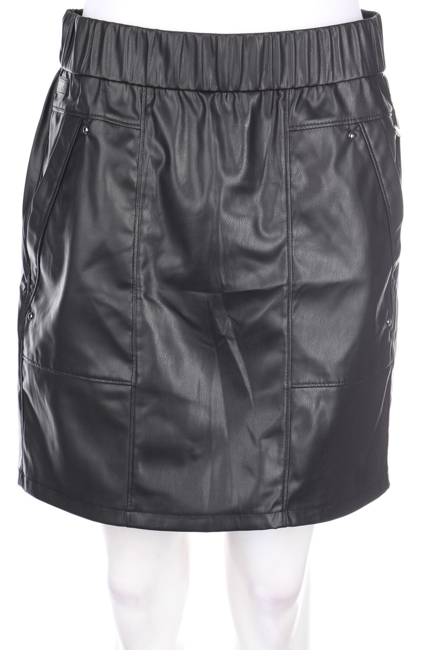 Street One - Faux Leather-Mini-Rock mit Gummizug - D 36