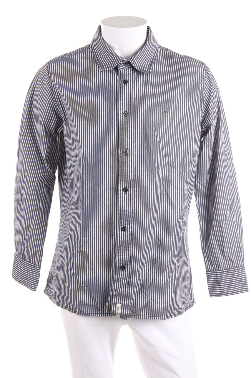 Pepe Jeans London - gestreiftes Hemd mit Logo-Knöpfen - XL
