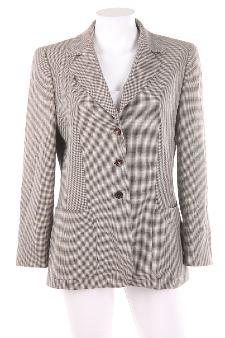 ESCADA - Schurwoll-Blazer mit Hahnentritt-Muster - D 38