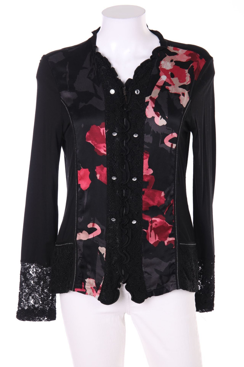 MARCONA - Zipper-Cardigan mit Rüschen - D 38