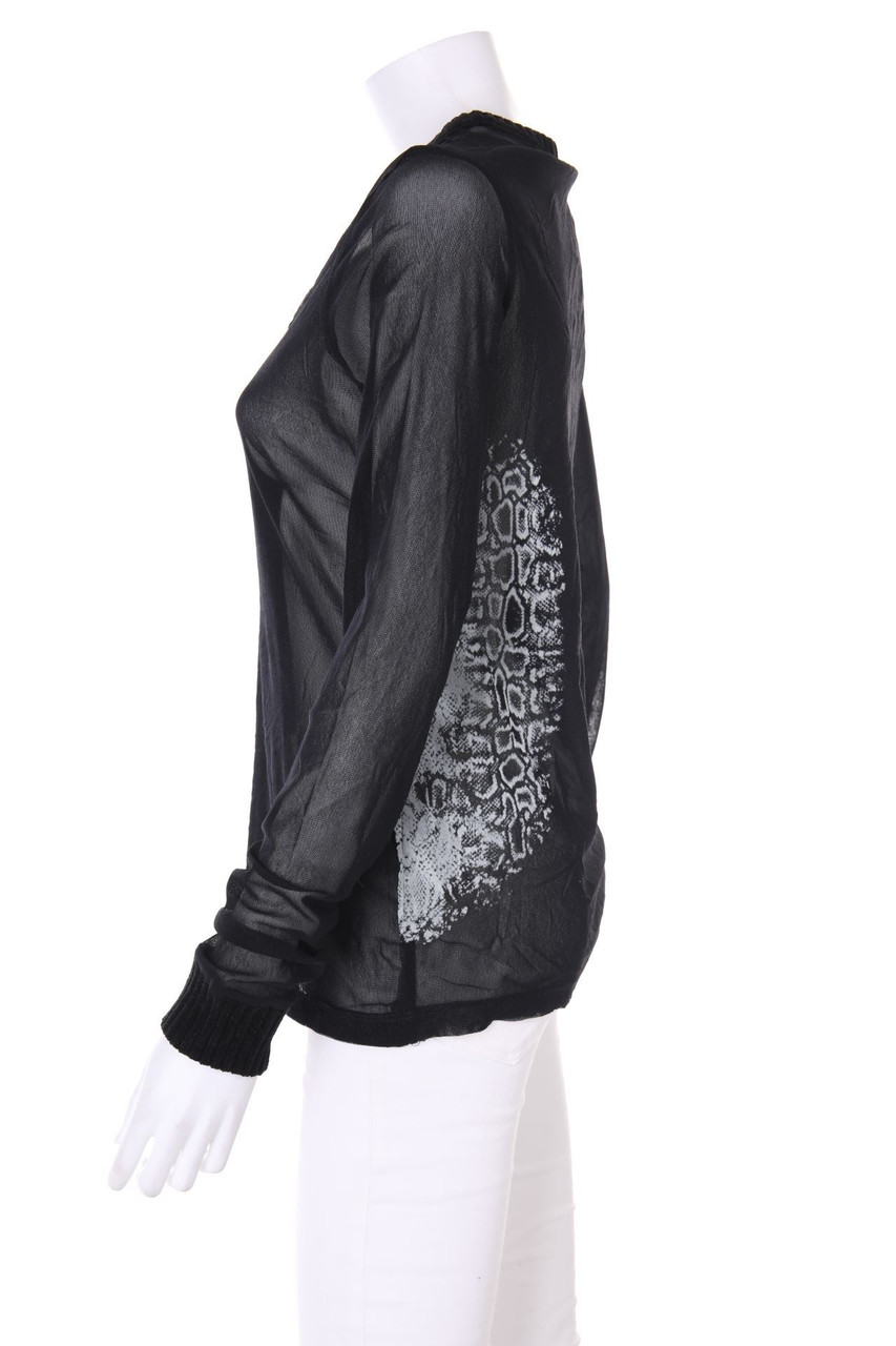 PIANURASTUDIO - Mesh-Longsleeve-Shirt mit Muster - D 40