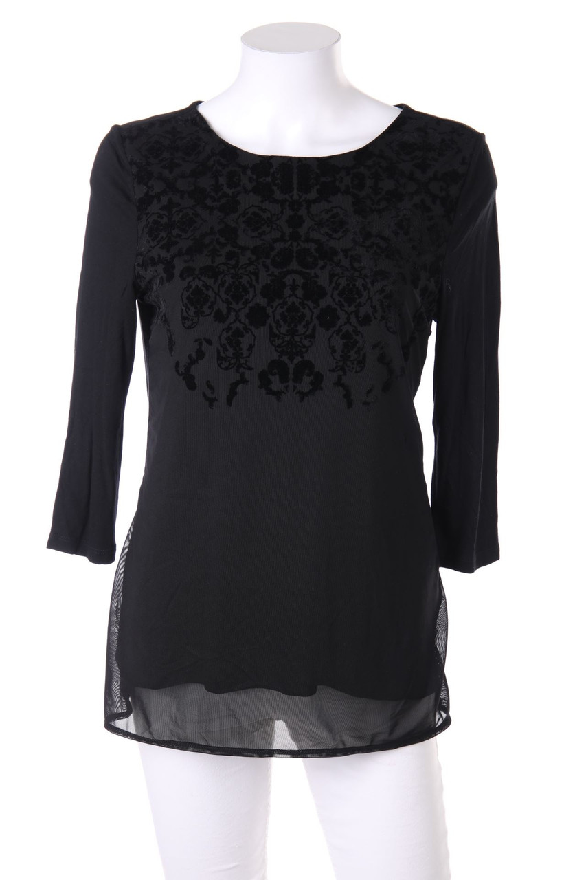 ESPRIT - 3/4-Arm-Shirt mit Mesh-Einsatz - S