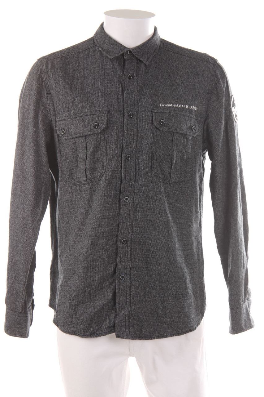 URBAN DISTRICT by C&A - Hemd-Bluse aus Baumwolle mit aufgesetzten Taschen - L