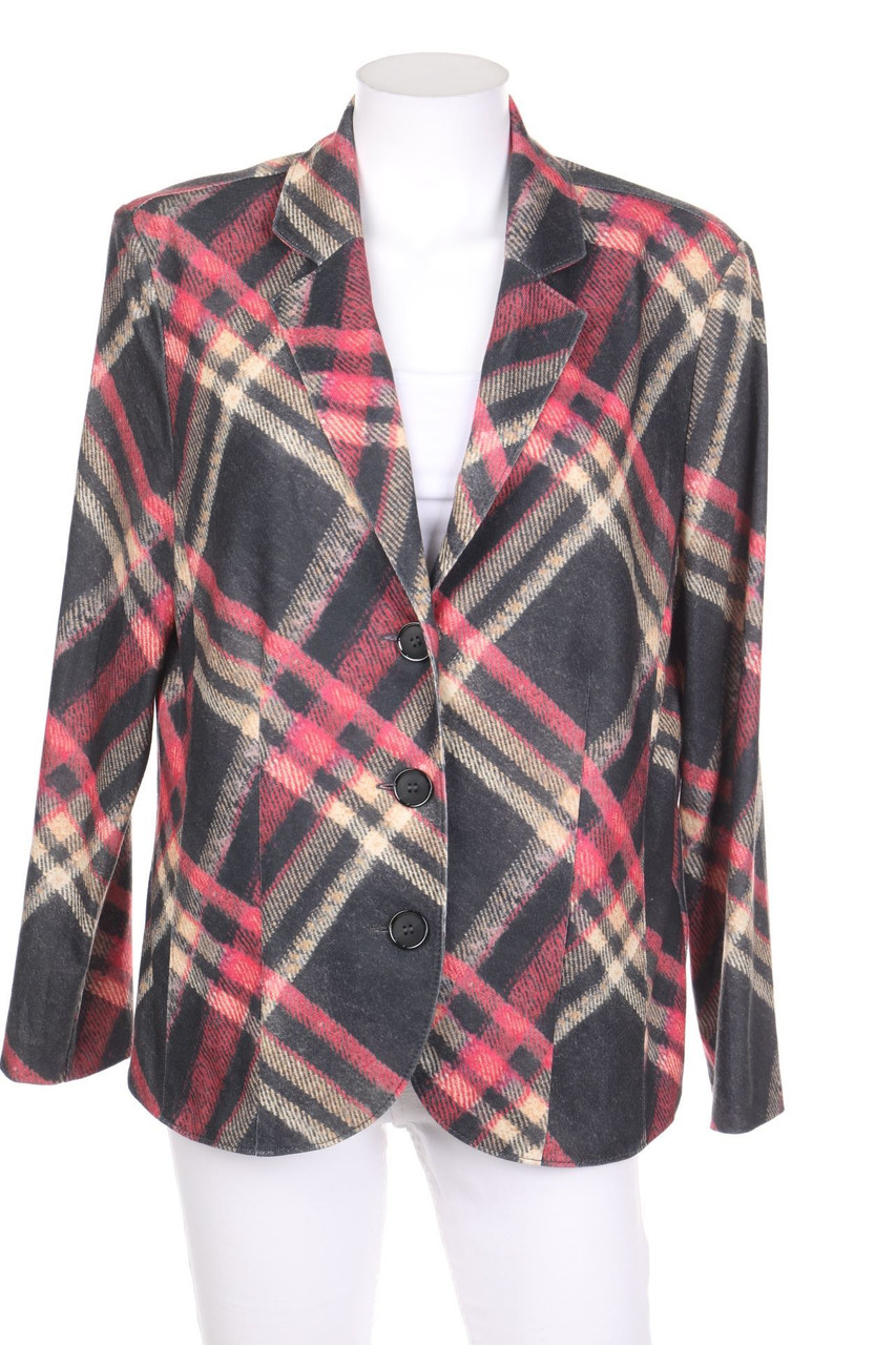 SOMMERMANN - Jersey-Blazer mit Karo-Muster - D 42