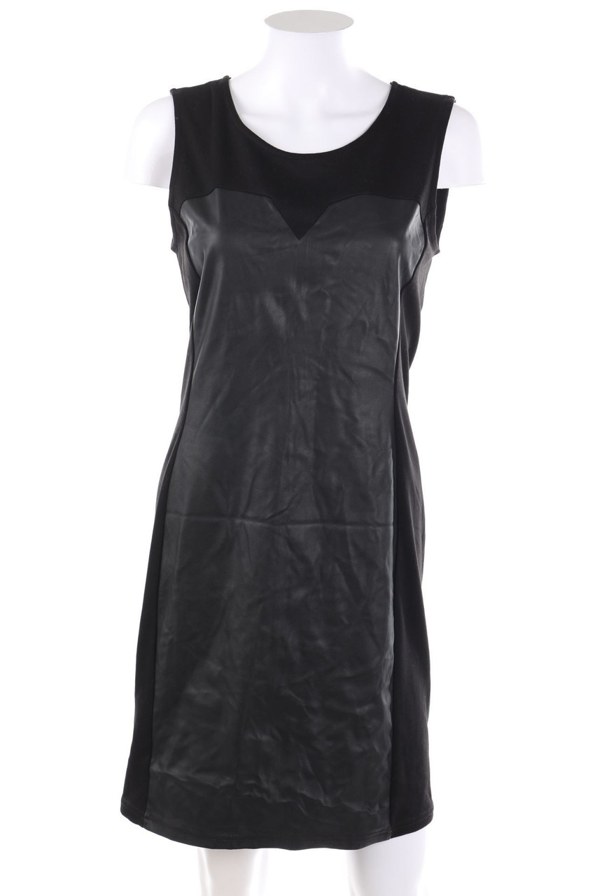 H&M - Etui-Kleid mit Kunstleder-Details - M