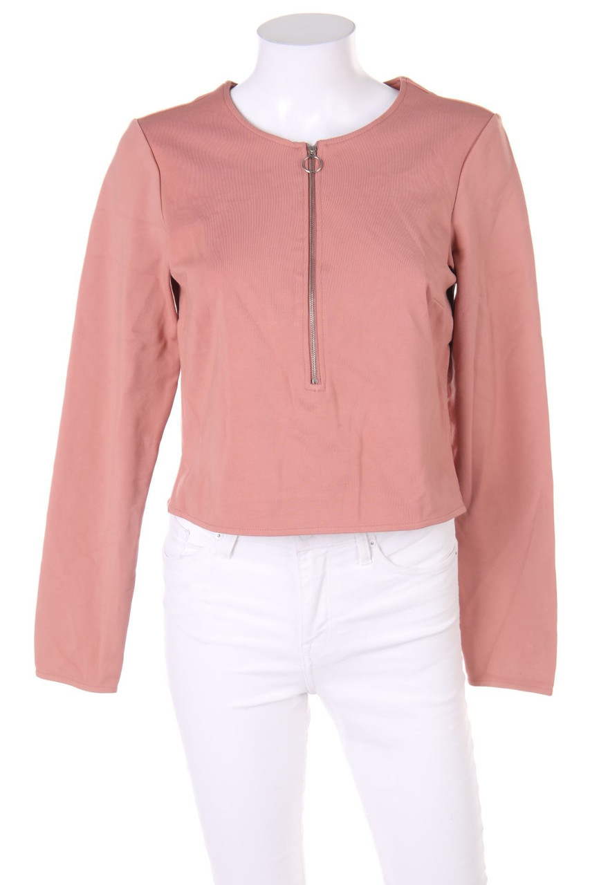 NA-KD - Longsleeve-Shirt mit Reißverschluss - S