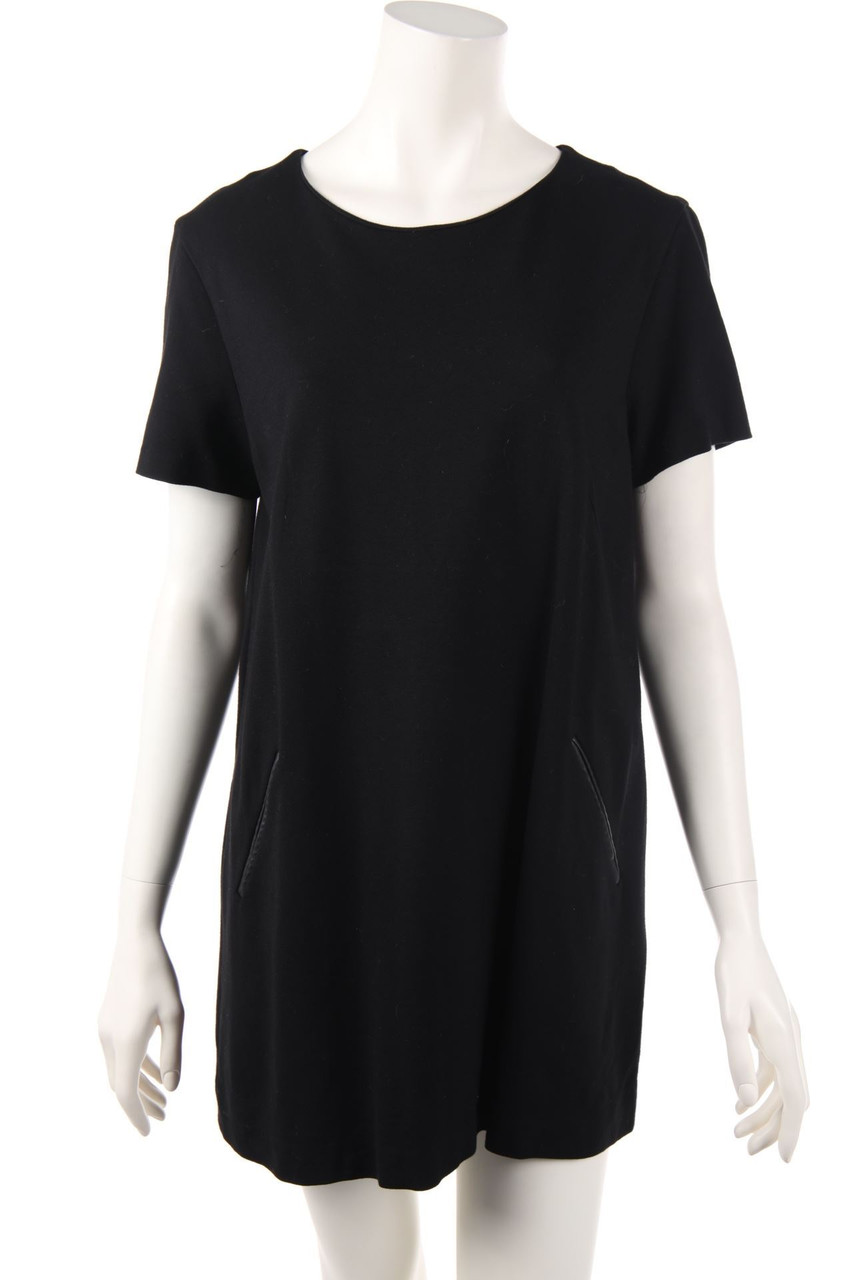 MARC CAIN - Minikleid mit Kunstleder-Details - M