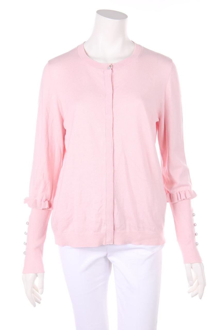 LIU JO - Cardigan mit Seide mit Schmuckstein-Applikation - L