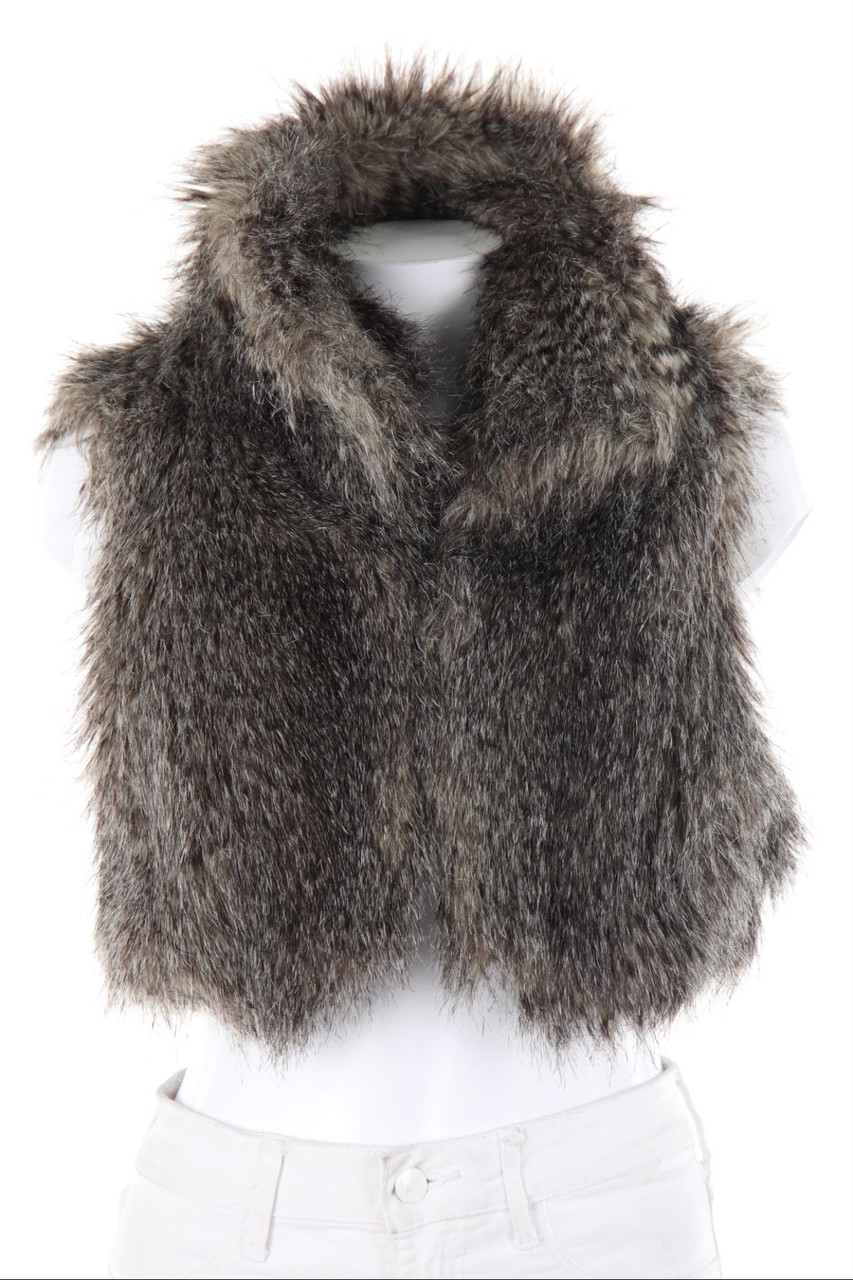 KHUJO - Cropped-Fake Fur-Weste - S