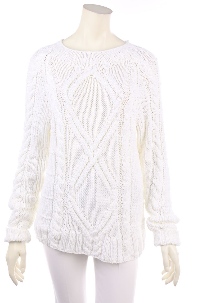 ERIBÉ - Zopf-Pullover aus Baumwolle - M