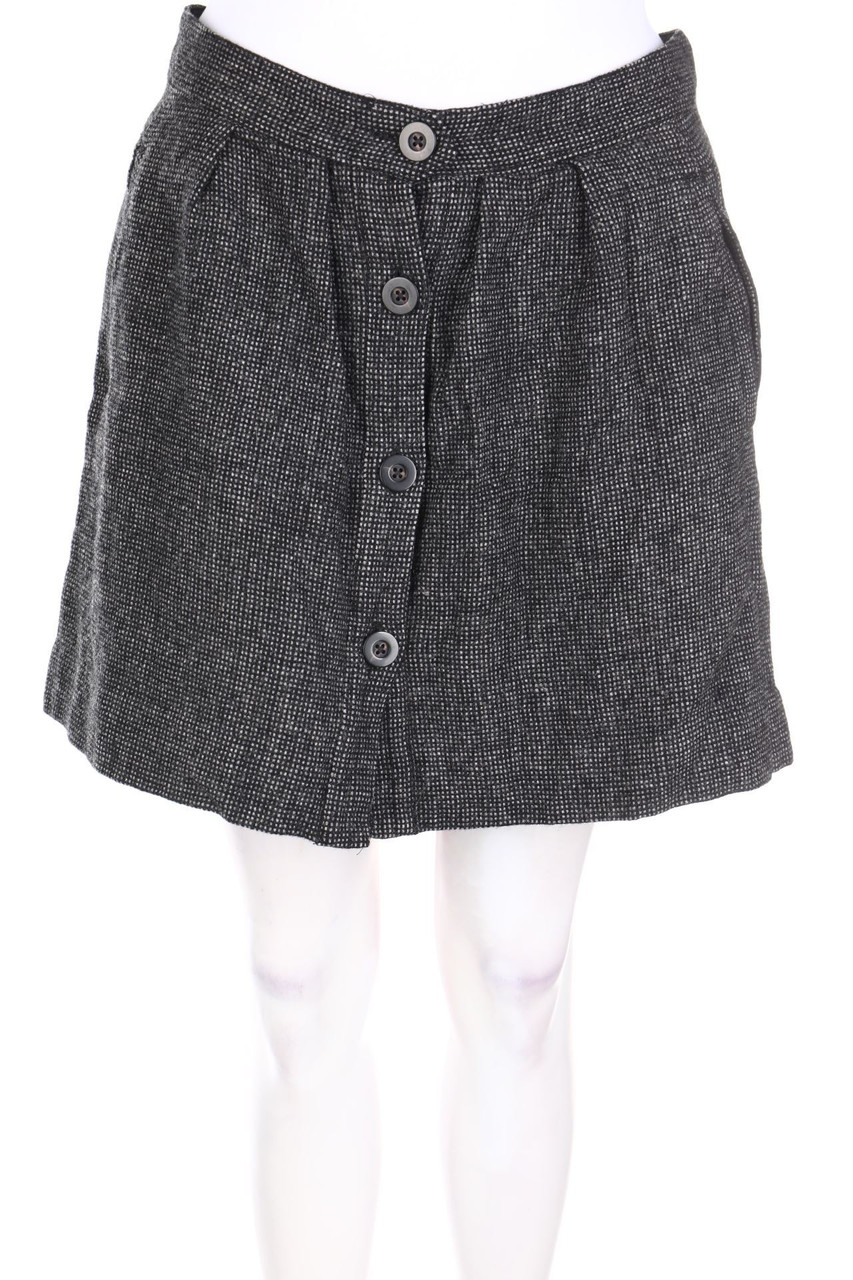 Calvin Klein - Minirock aus Woll-Mix mit Karo-Muster - D 36