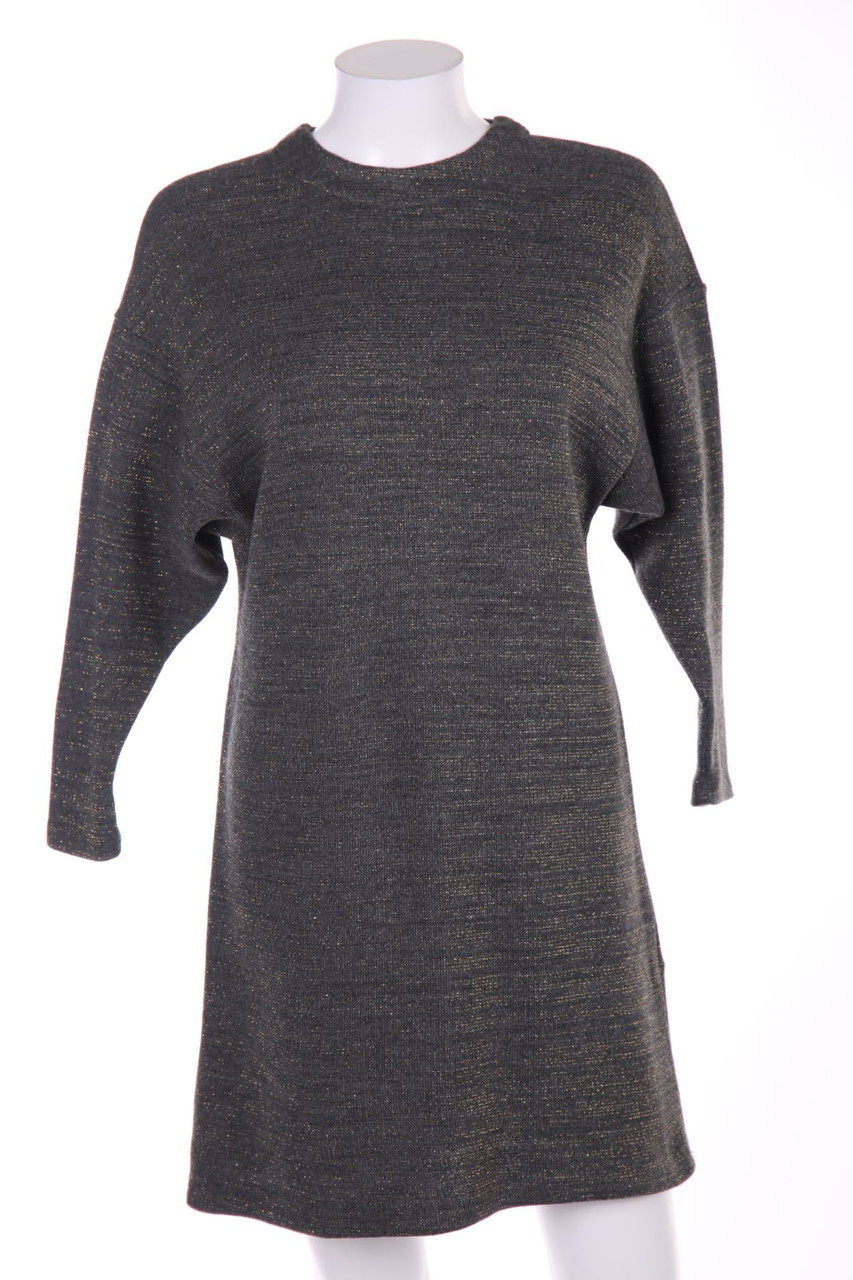 ZARA - Mini-Strickkleid mit Metallic-Effekt - S