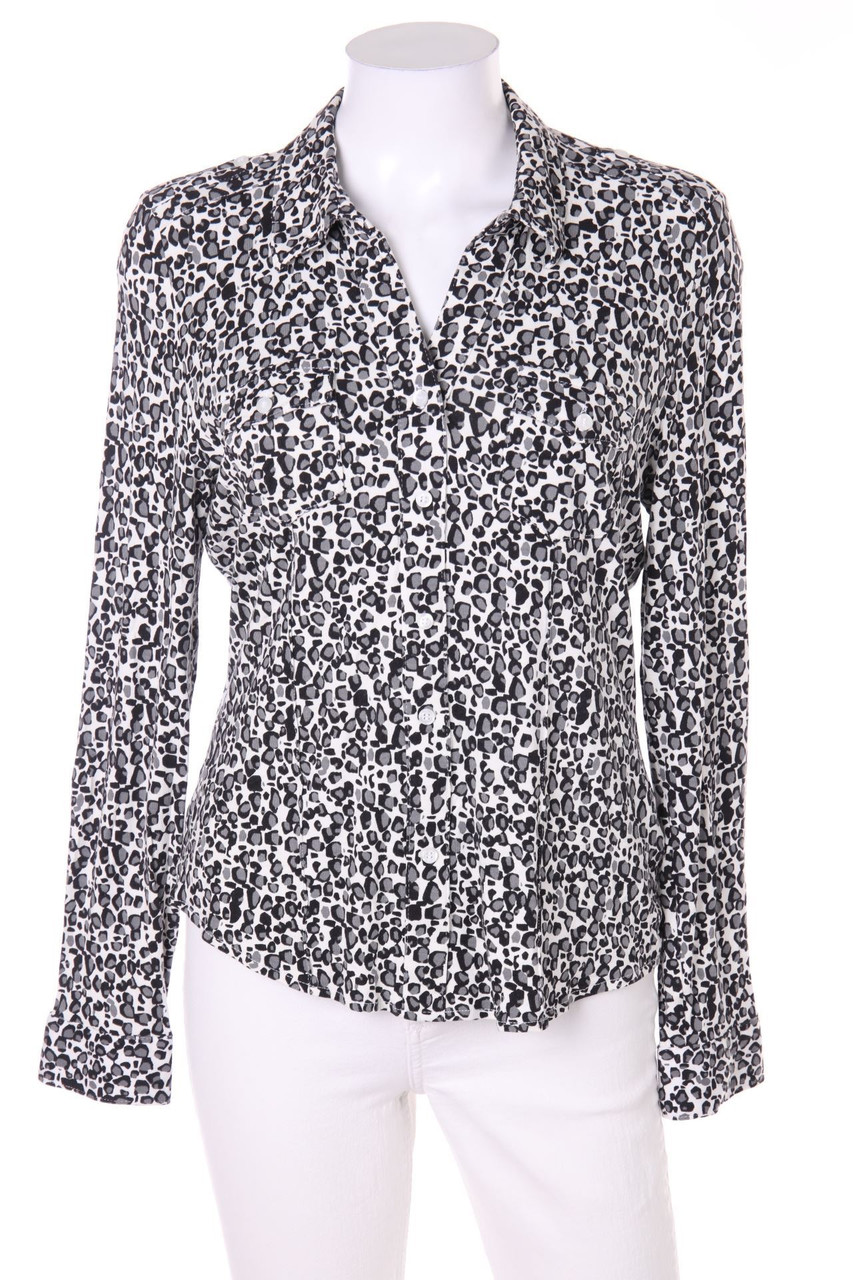 MARKS & SPENCER - Bluse aus Jersey mit Leo-Print - D 38