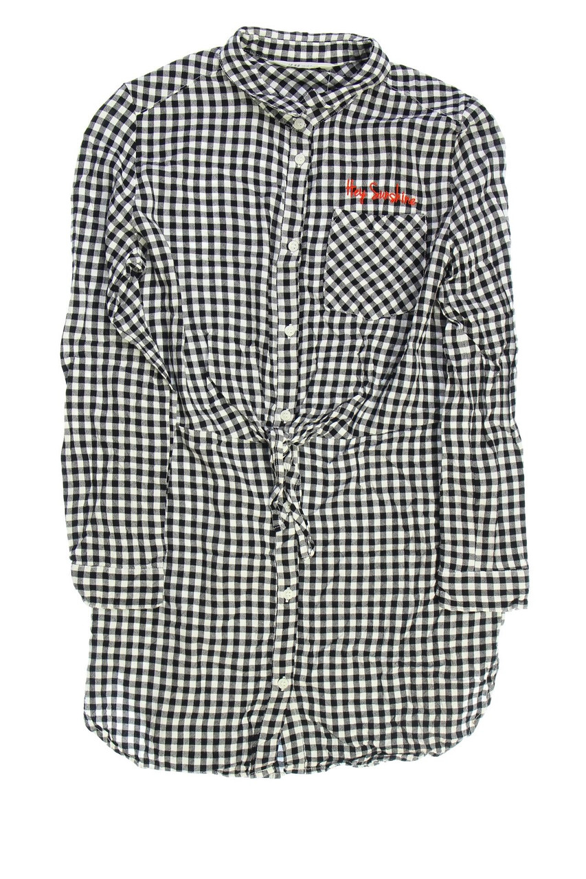 H&M - Karo-Bluse mit Roll-up-Manschette - 158