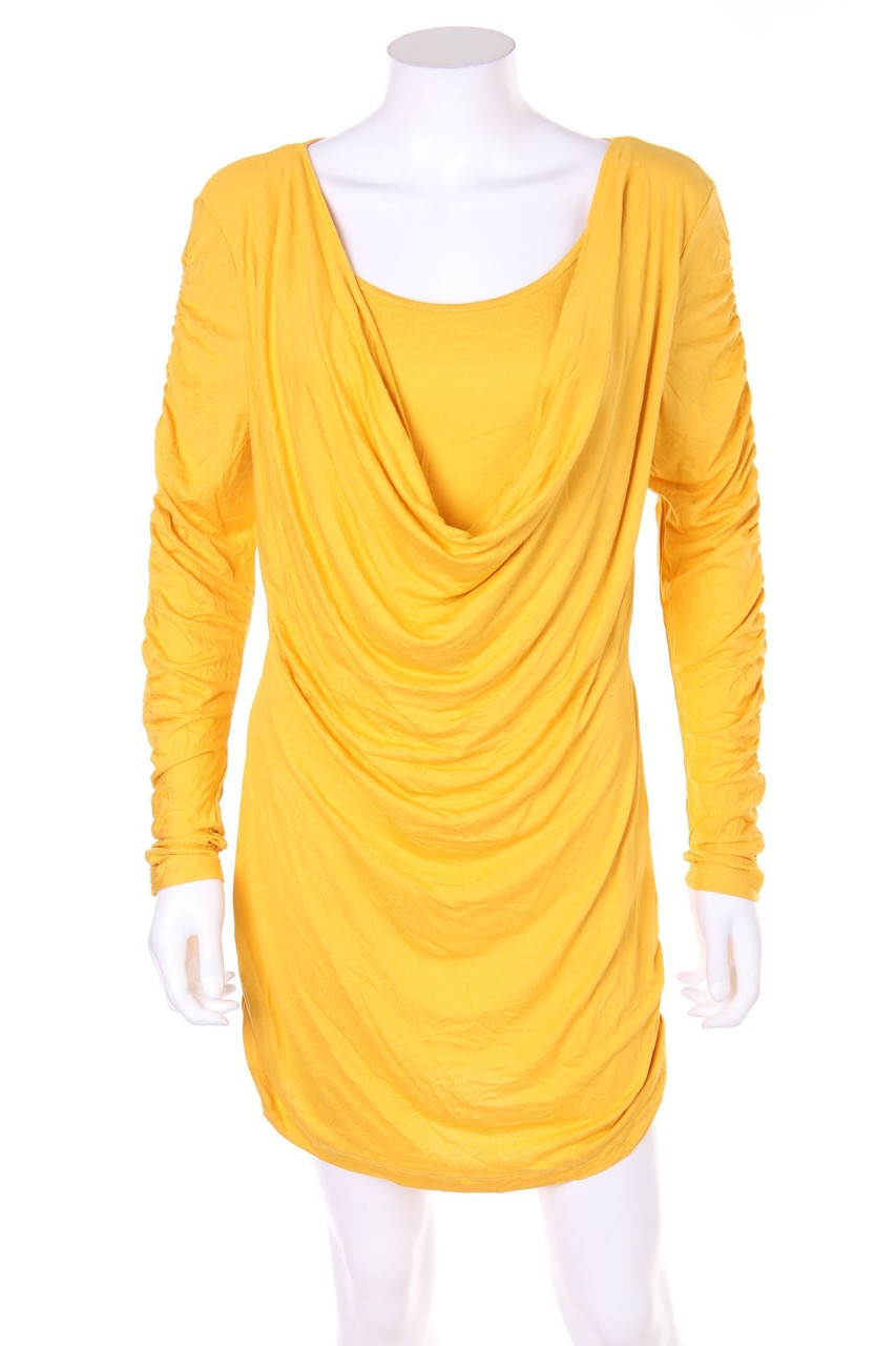 BODYFLIRT - Kleid im Layer Look mit Wasserfall-Ausschnitt - D 40