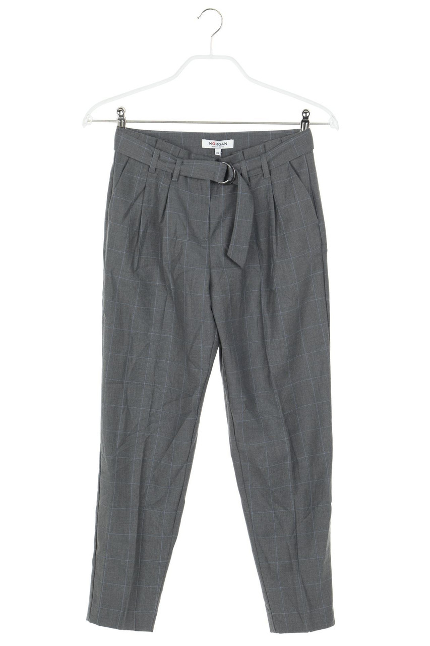 MORGAN - Paperbag-Hose mit Karo-Muster - D 34