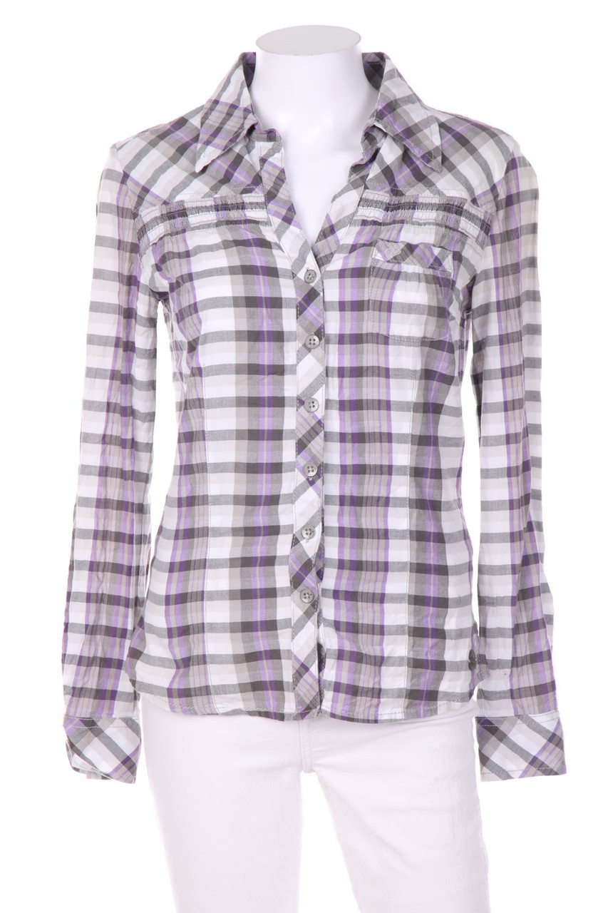 QS by s.Oliver - Hemd-Bluse mit Karo-Muster - D 34