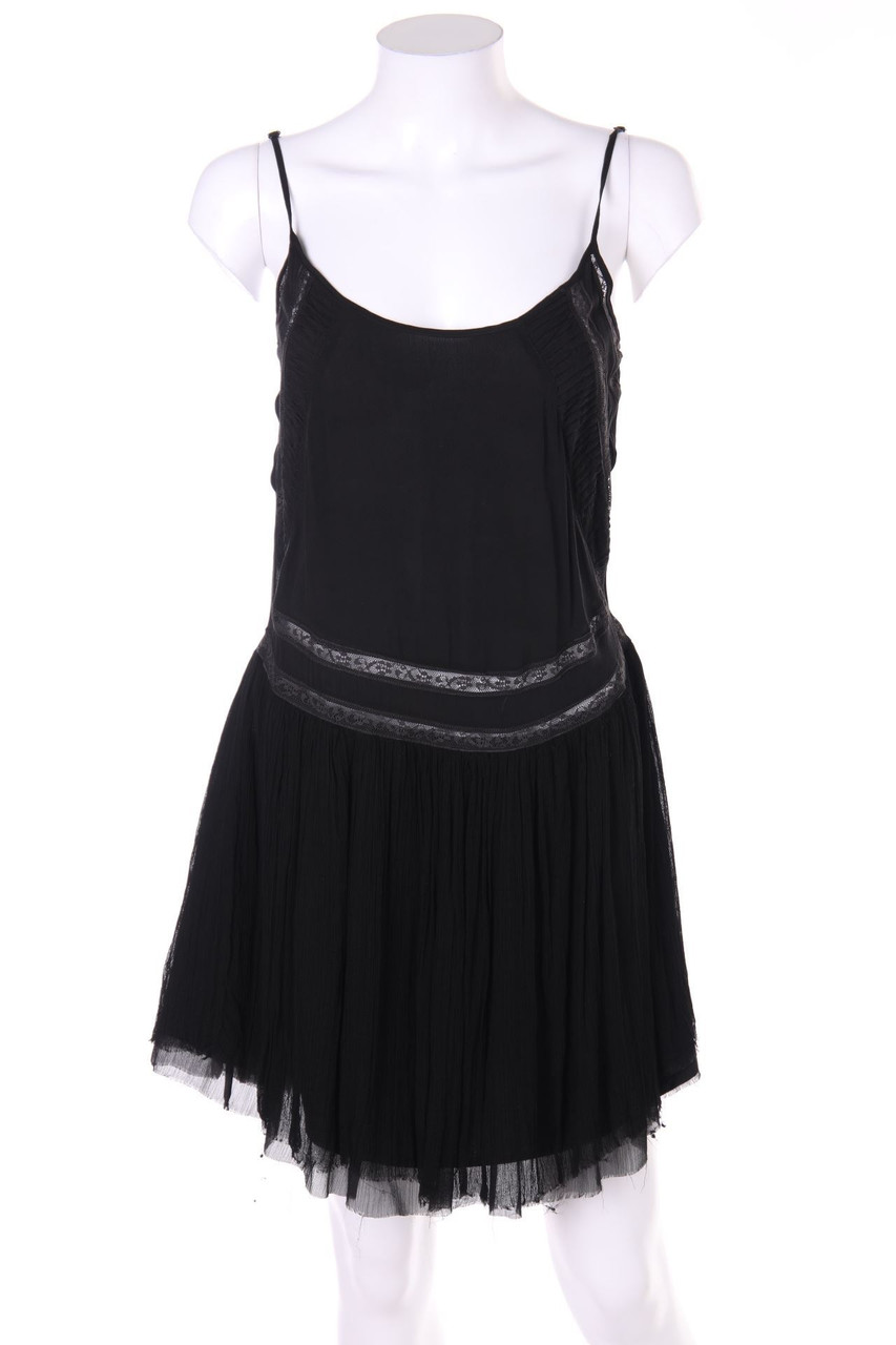 MANGO SUIT - Plissee-Kleid mit Spitzen-Einsatz - S