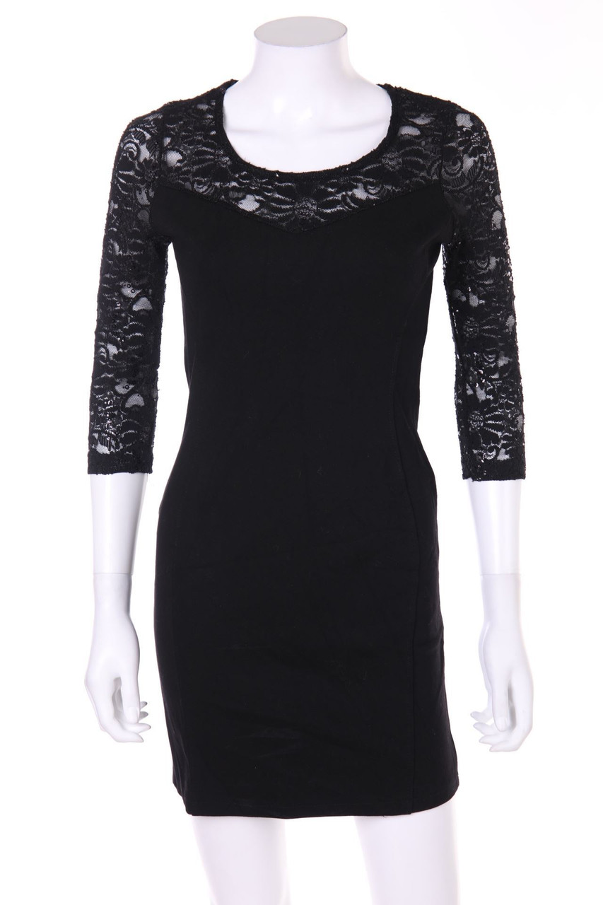 zebra - Party-Kleid mit Spitzen-Einsatz - M