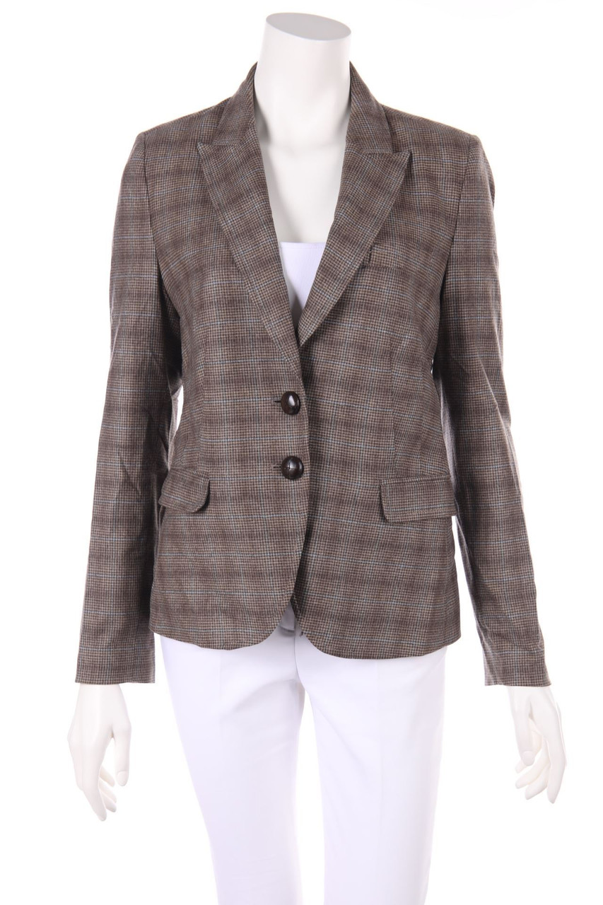 DRYKORN - Blazer aus Woll-Mix mit Karo-Muster - L