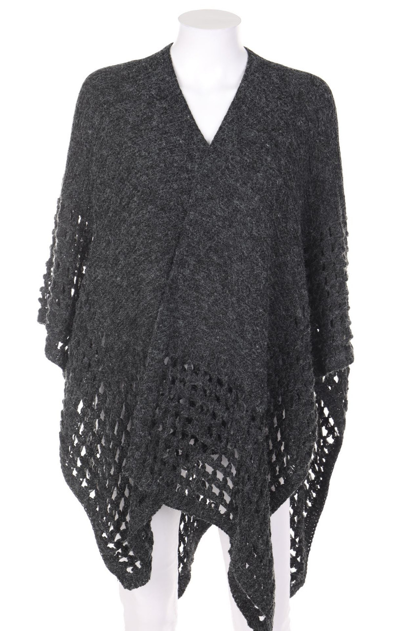 Do everything in Love - Poncho mit Lochstrick-Details - ONE SIZE