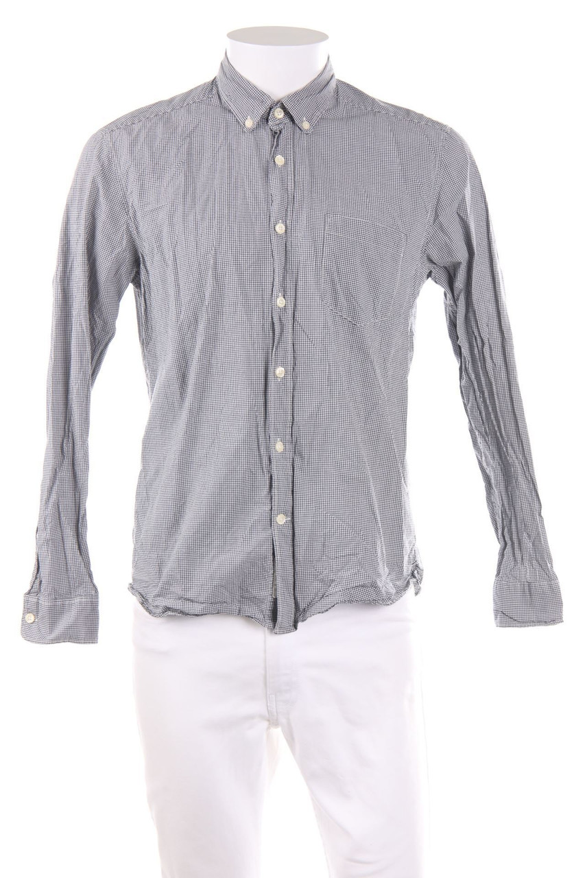 H&M LOGG - kariertes Button-down-Hemd - M