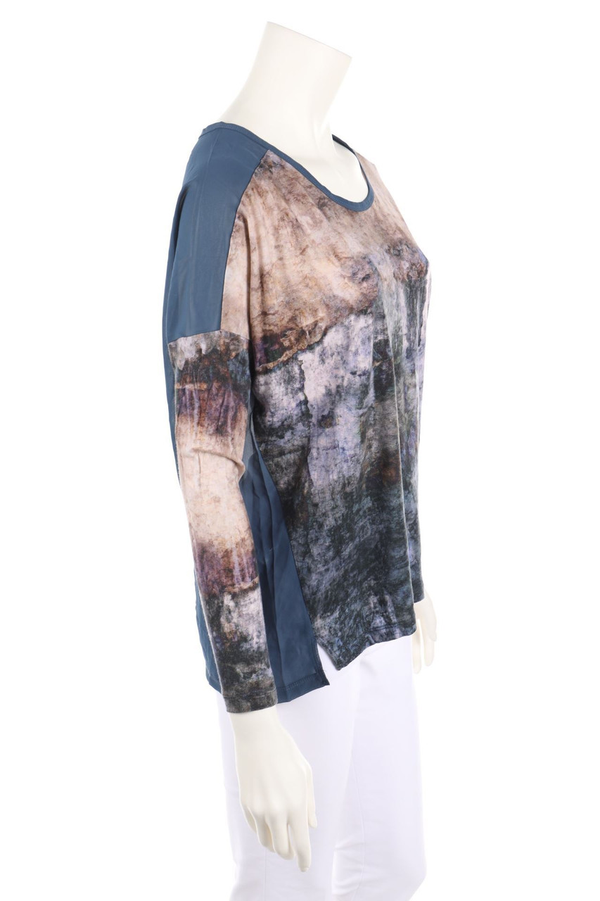 Calvin Klein Jeans - Print-Longsleeve-Shirt mit Mesh-Einsatz - S